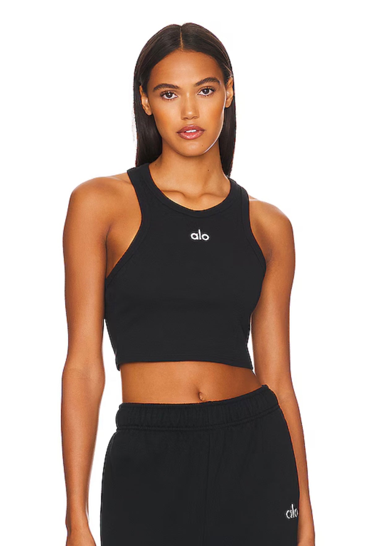 Black crop Tank Top