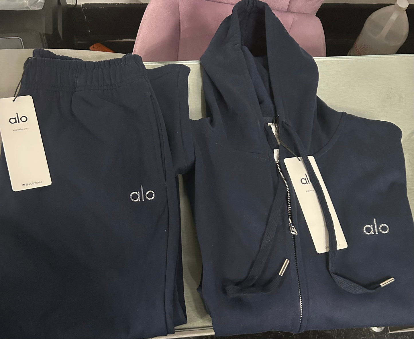 2pc jogger set navy blue