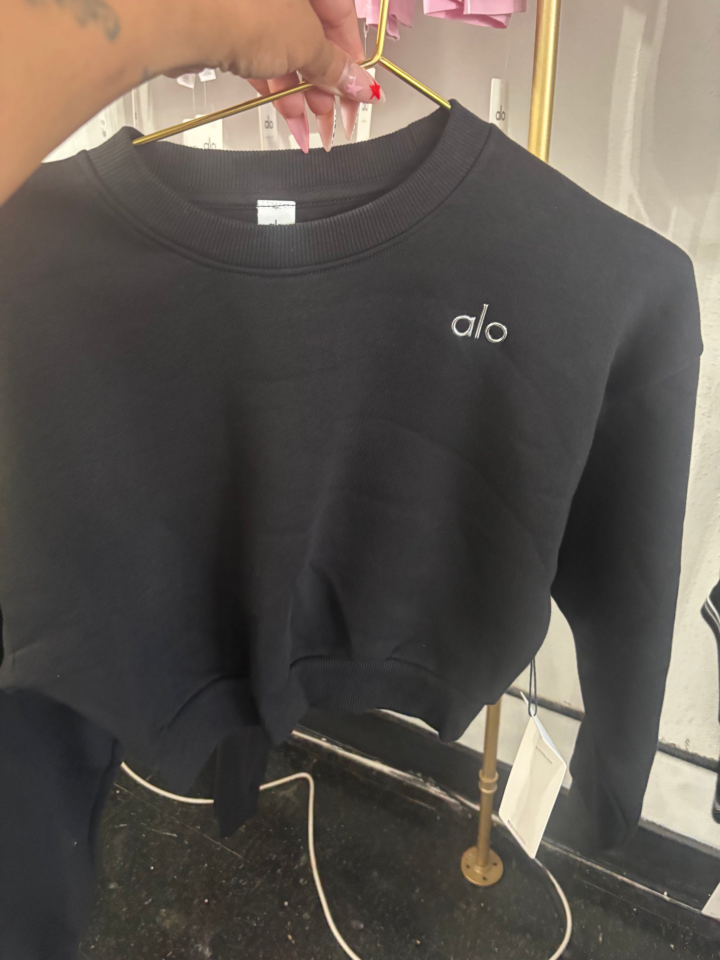 Black cropped sweater